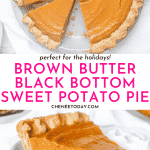Brown Butter Black-Bottom Sweet Potato Pie Recipe | Chenée Today