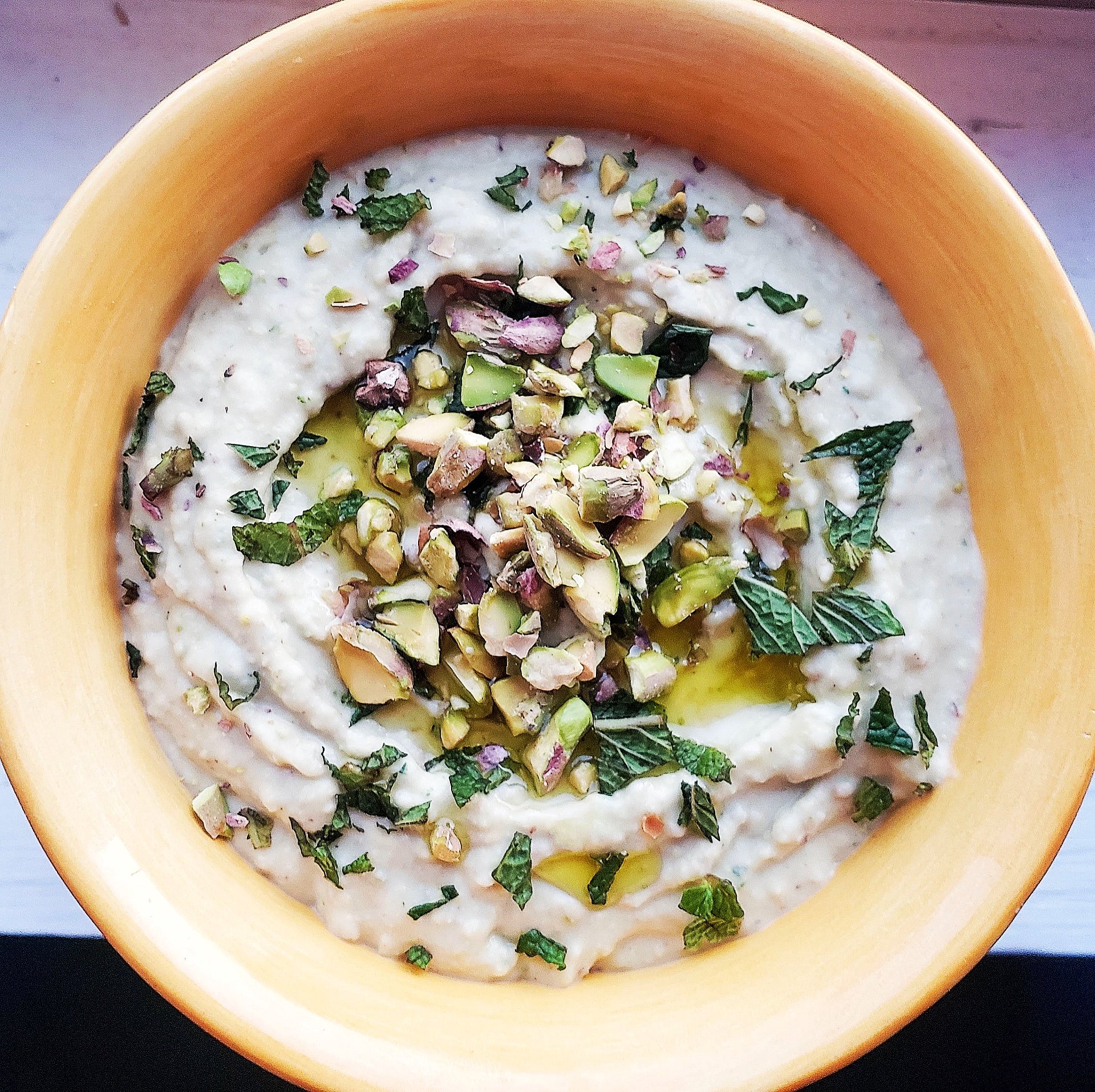 Vegan White Bean Dip with Lemon and Pistachios | Chenée Today