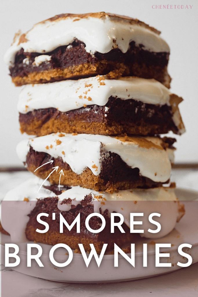 Homemade S'mores Brownies Recipe with Marshmallow Fluff | Chenée Today