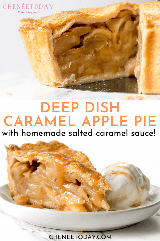 Best Homemade Deep Dish Caramel Apple Pie Recipe | Chenée Today