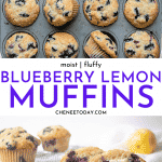 Easy Homemade Buttermilk Blueberry Muffins | Chenée Today