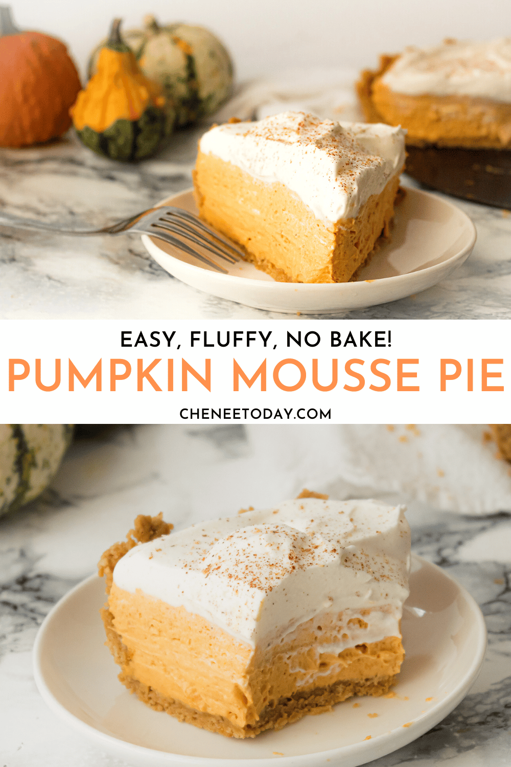 Easy No-Bake Pumpkin Cream Cheese Pie with Maple Cookie Crust | Chenée Today