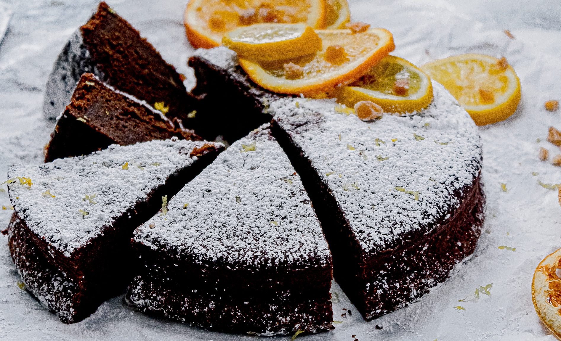 Easy Chocolate Olive Oil Cake with Crystallized Ginger | Chenée Today