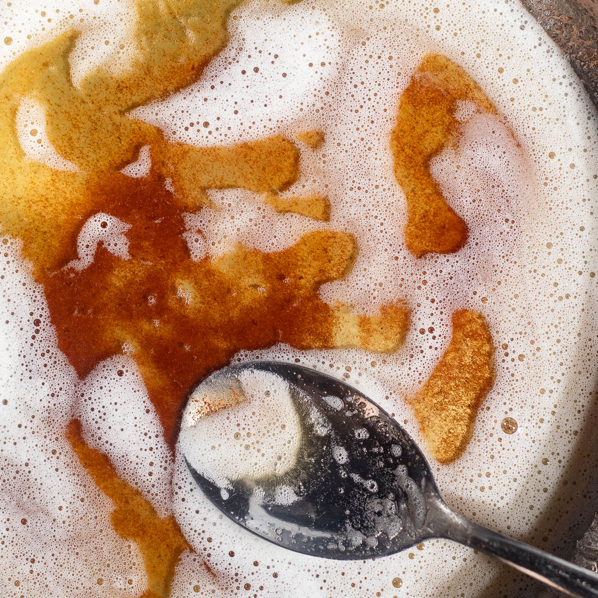 browned butter seen from above.