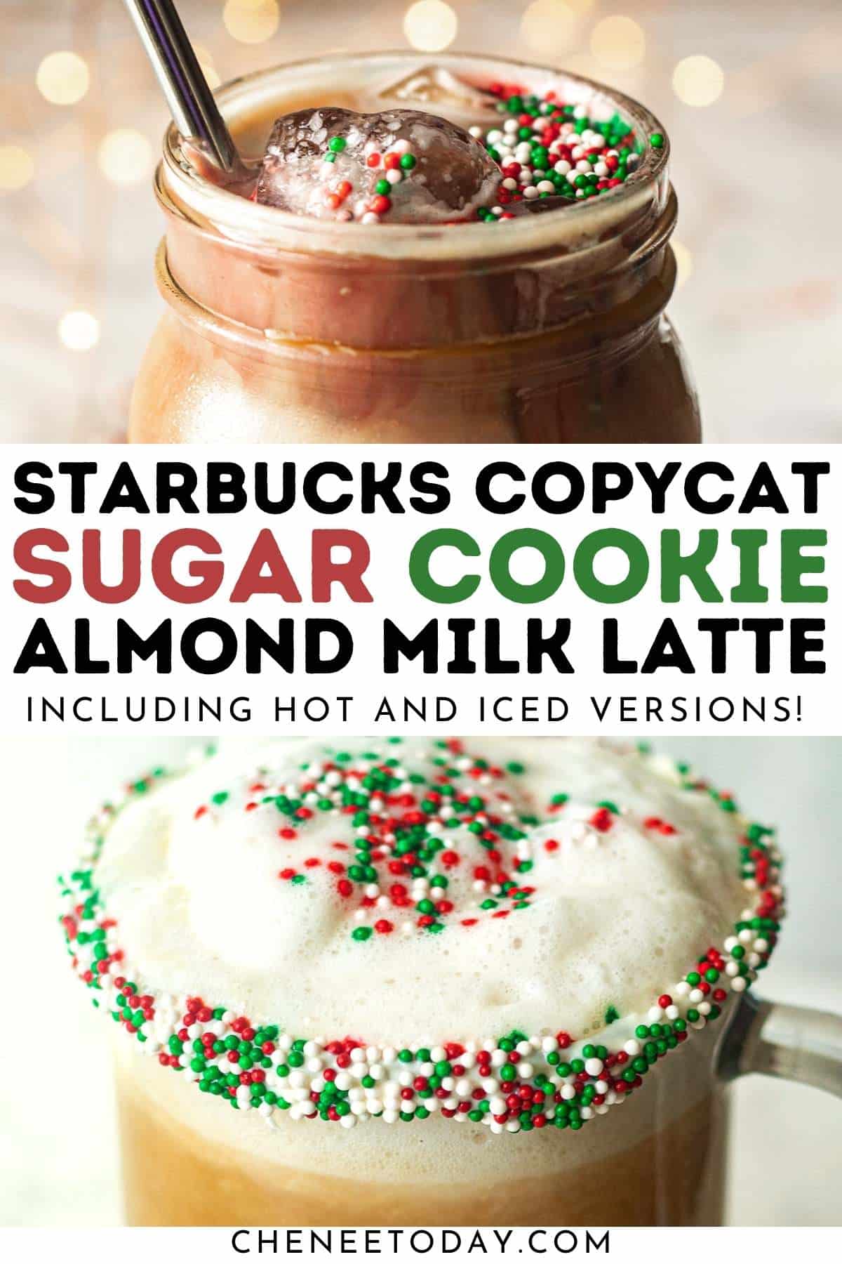 pin for christmas cookie latte recipe