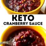pin for keto cranberry sauce
