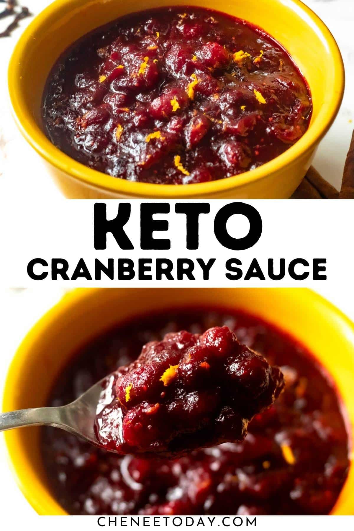 pin for keto cranberry sauce
