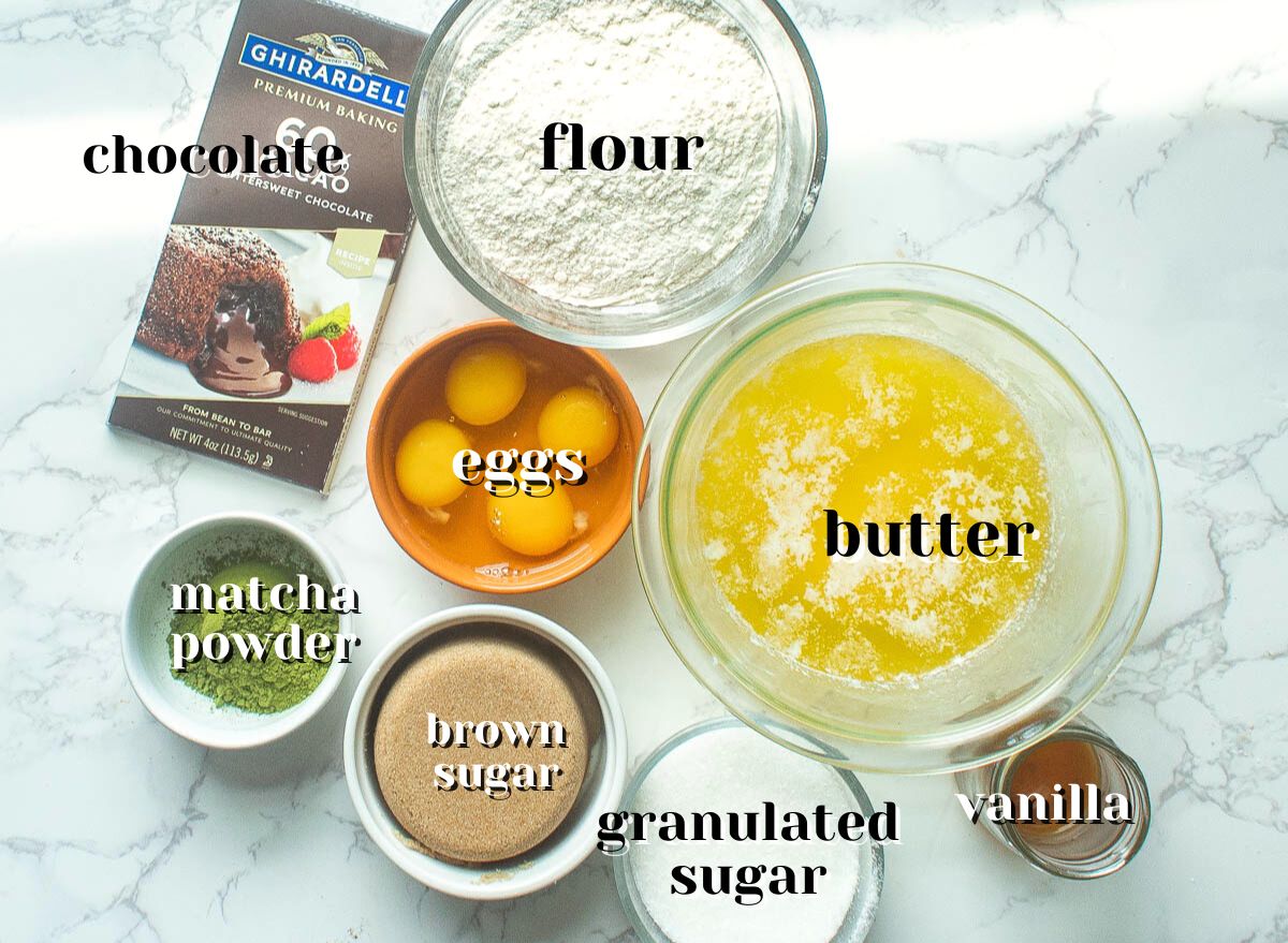 matcha brownies ingredients