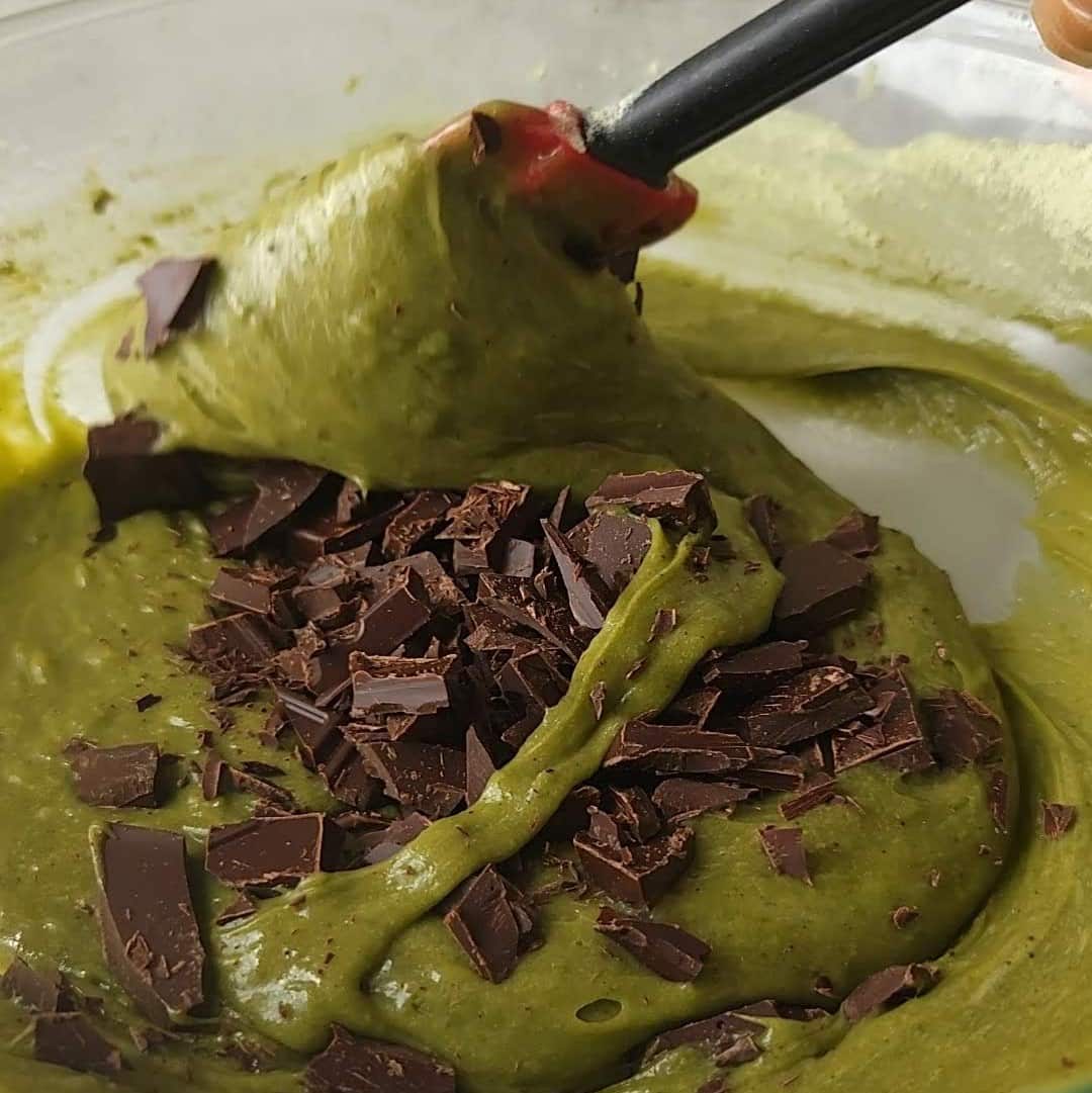 step 4 of matcha brownies recipe