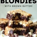 brownie blondies recipe pin