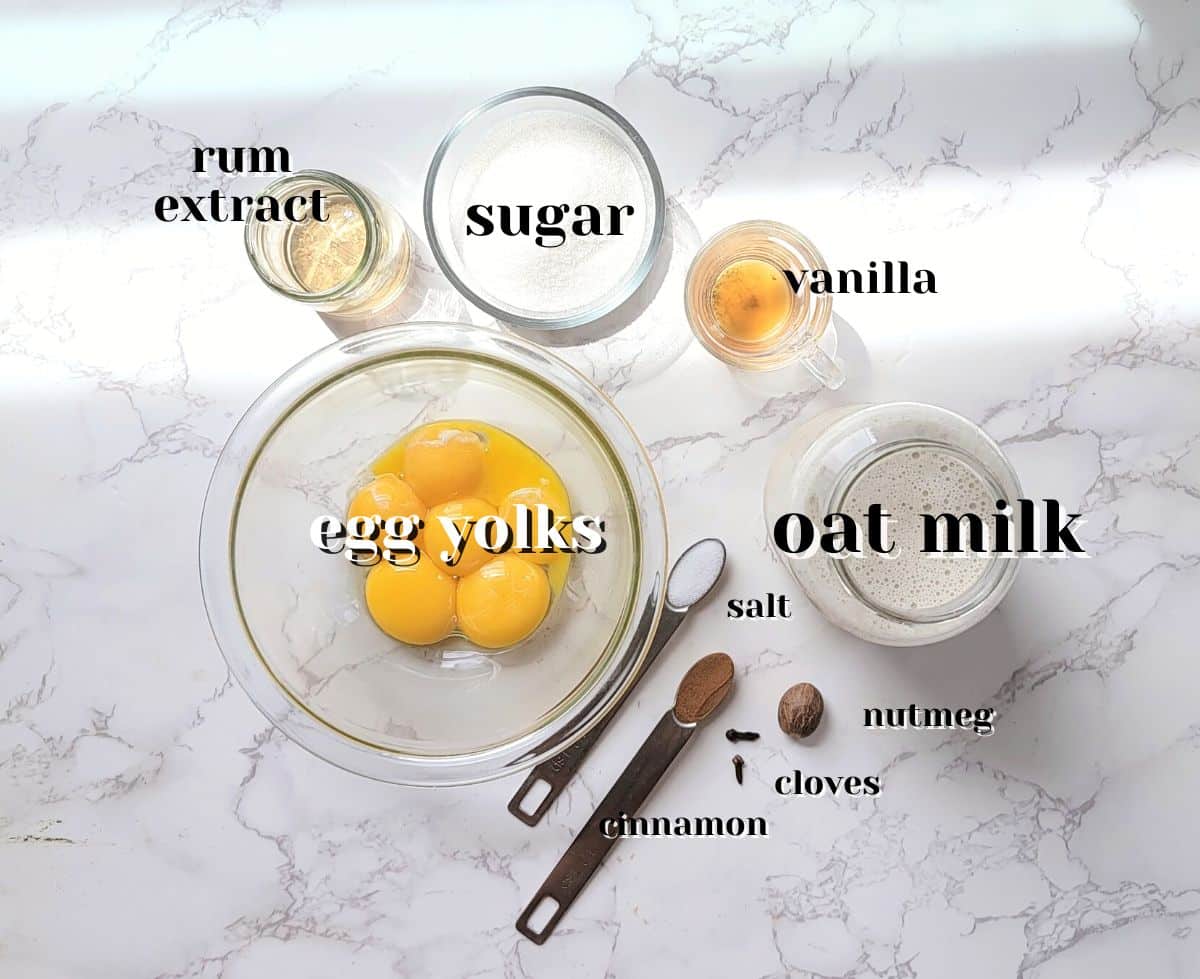 oat milk eggnog recipe ingredients