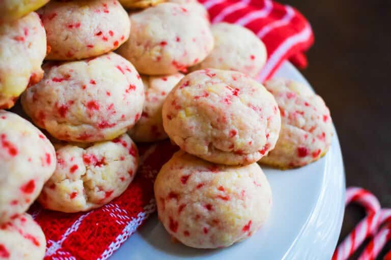 candy cane cookies for a cookie exchange
