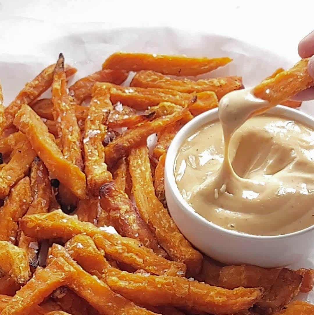 Frozen Sweet Potato Fries in Air Fryer - One Happy Housewife