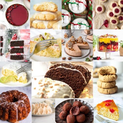 vegan desserts for christmas collage