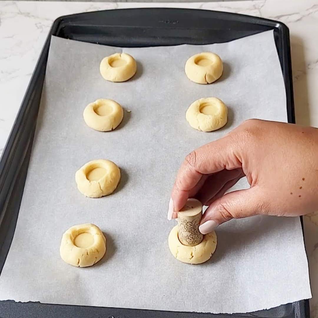 thumbprint cookies with icing step 2