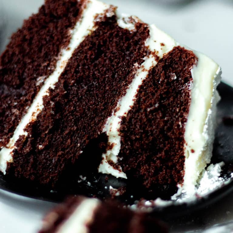 Chocolate Cake with Cream Cheese Frosting - Chenée Today