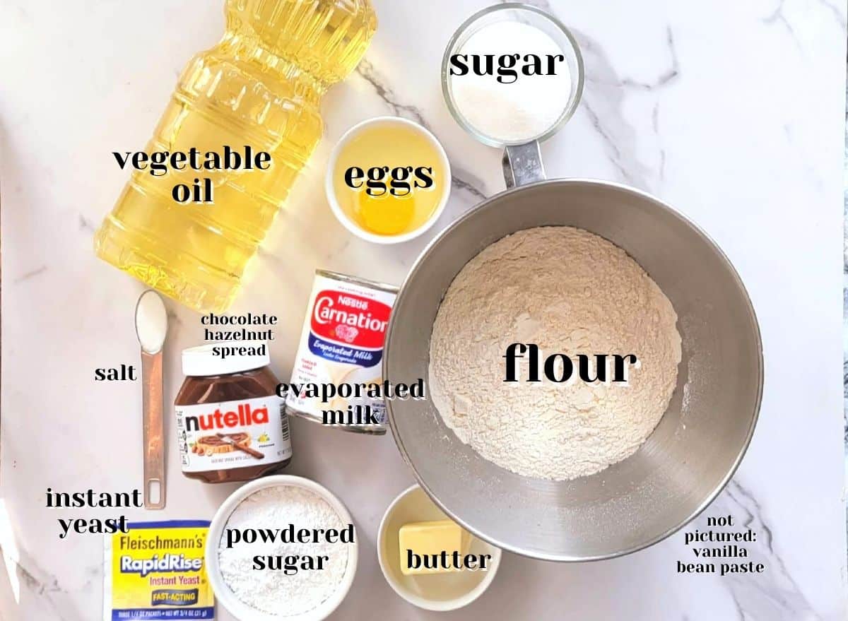 What are chocolate beignets made of? photo of ingredients