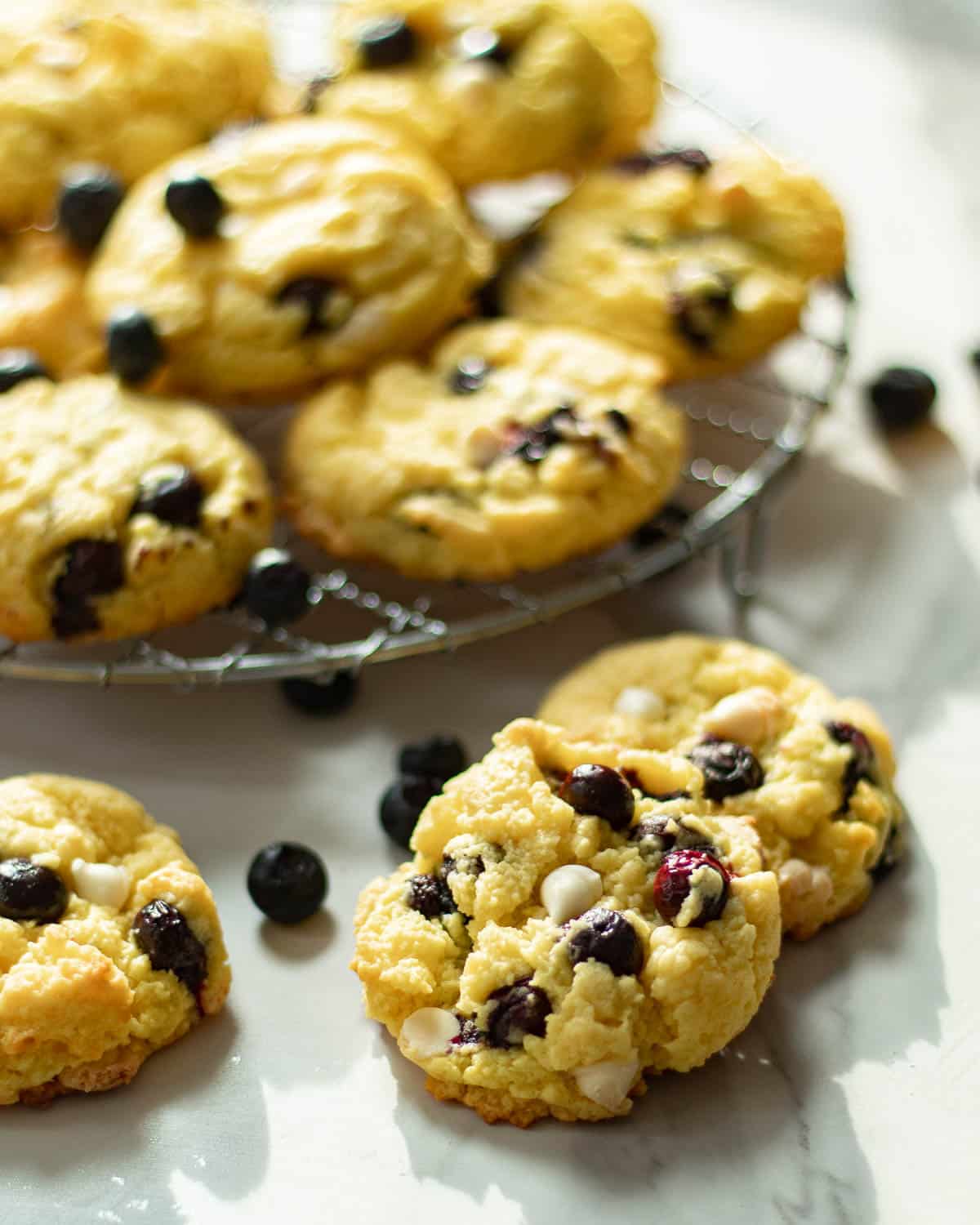 easy lemon blueberry cookies