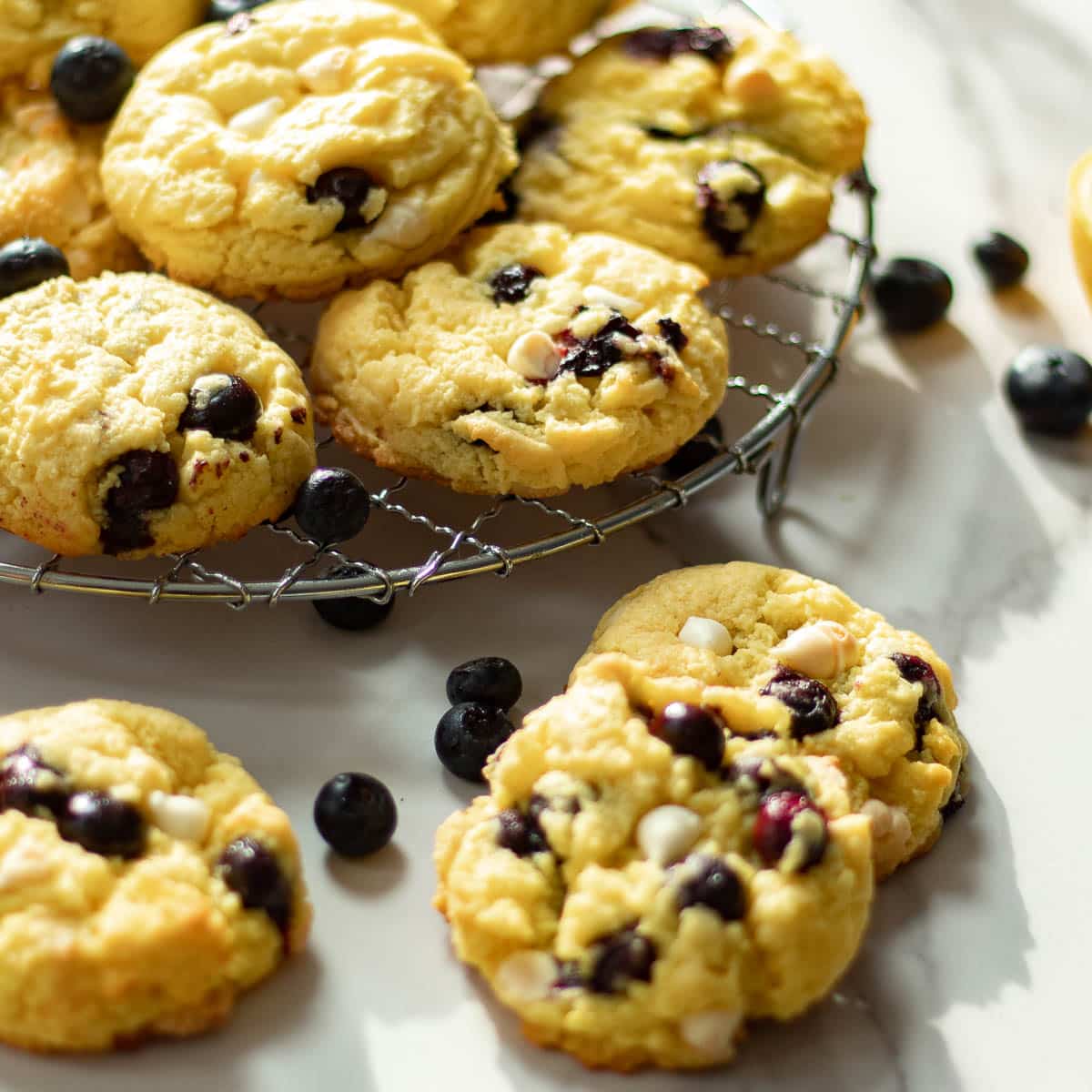Lemon Blueberry Cookies with Cream Cheese 