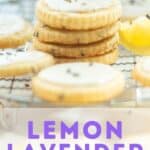 lemon lavender cookies pin image