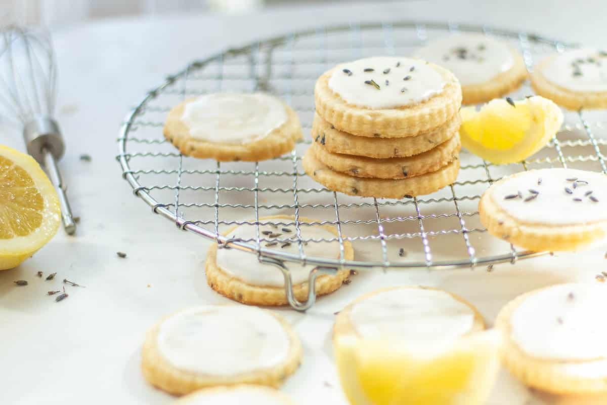 lemon lavender shortbread cookies