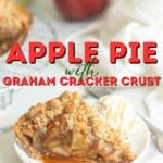apple pie with graham cracker crust pin