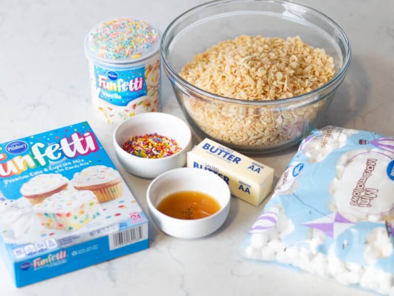 Birthday Rice Krispie Treats - Cake Batter Recipe - Chenée Today