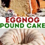 Best eggnog pound cake recipe with thick glaze and moist crumb, the ultimate Christmas dessert from Chenee Today.